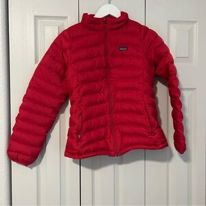 FLAWED Patagonia Red Puffer Jacket Fall Kid Sz Xlarge 14 Camping Hiking Athletic